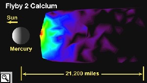 Confronto tra le quantit di sodio e di calcio rilevate nell'esosfera durante il secondo flyby della MESSENGER