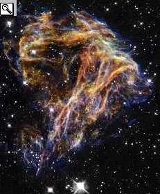 Immagine dei resti della supernova LMC N 49