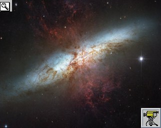La galassie M82 nella costellazione dell'Ursa Major