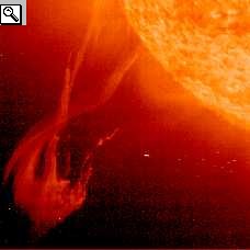 immagini di eruzioni di plasma nel Sole fotografate da SOHO