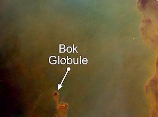 Immagine di un Globulo di Bok della Nebulosa Laguna