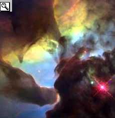 Dettagli di una zona della Nebulosa Laguna.