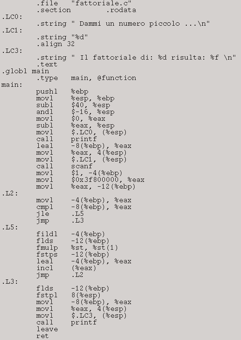 Assembler example