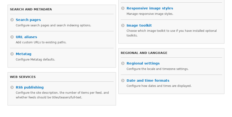 Drupal configuration