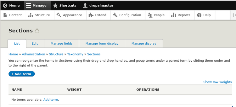 Drupal dictionaries