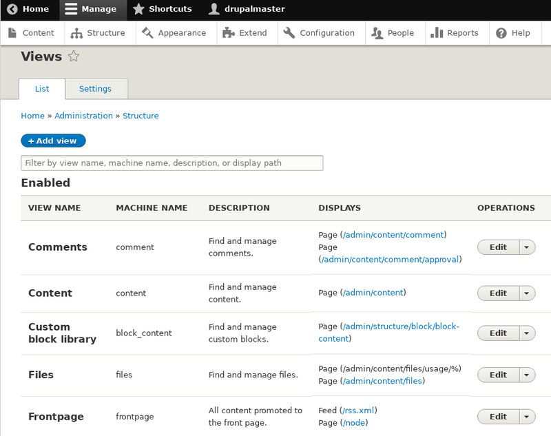 Drupal taxonomy view