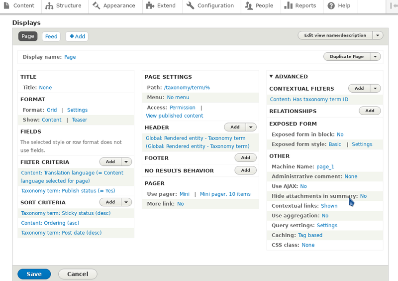 Drupal taxonomy view