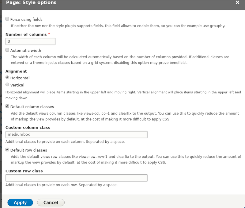 Drupal view:formats