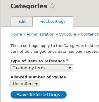 sections field