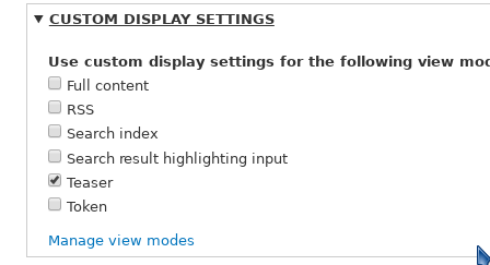 custom view modes