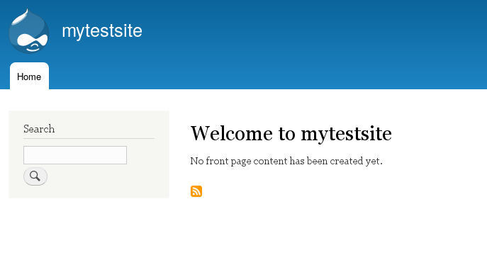 Drupal install: site config.